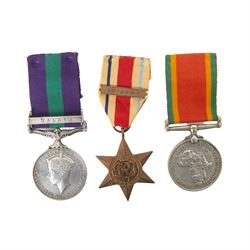 George VI General Service Medal with Malaya clasp, awarded to 22399897 Pte. M.H. Lister Gr...
