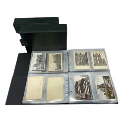Edwardian and later postcards of local interest, including several of Whitby abbey, together with a Miller's postcard collectors guide, approximately 295 postcards  