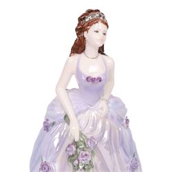 Coalport figure English Rose Collection: Last in the Series, Lilac Time, No. 273 of 1000, with certificate, H26cm