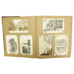 Three vintage postcard albums and contents of topographical cards 