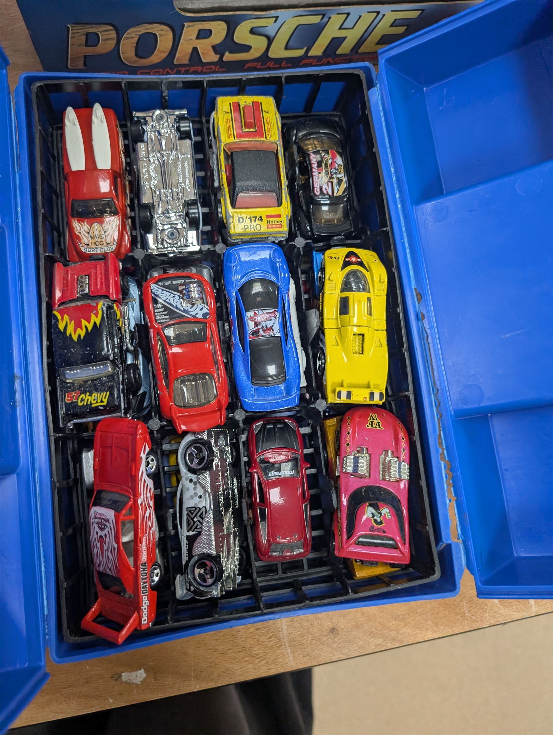 Radio Control Porsche 911 GT2, boxed, Joyride The Fast and The Furious 1:18 scale diecast model, Corgi James Bond vehicles, and a large collection of loose diecast cars, including Matchbox examples