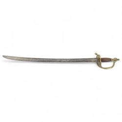 African Sudanese side-arm dagger with brass handle with cross detail, in leather scabbard, together with a collection of swords 