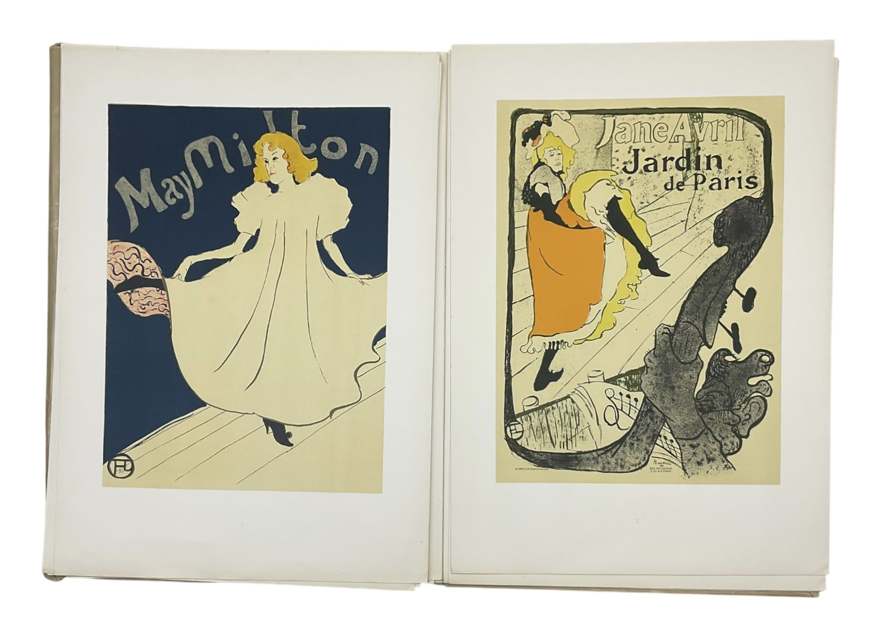 Rotzler, Willy - 'Affiches de Henri de Toulouse-Lautrec - Dix reproductions en couleurs', book containing ten colour Toulouse-Lautrec lithographs, pub. 1946 by Bale, unbound with loose plates, plates max 33cm x 24cm