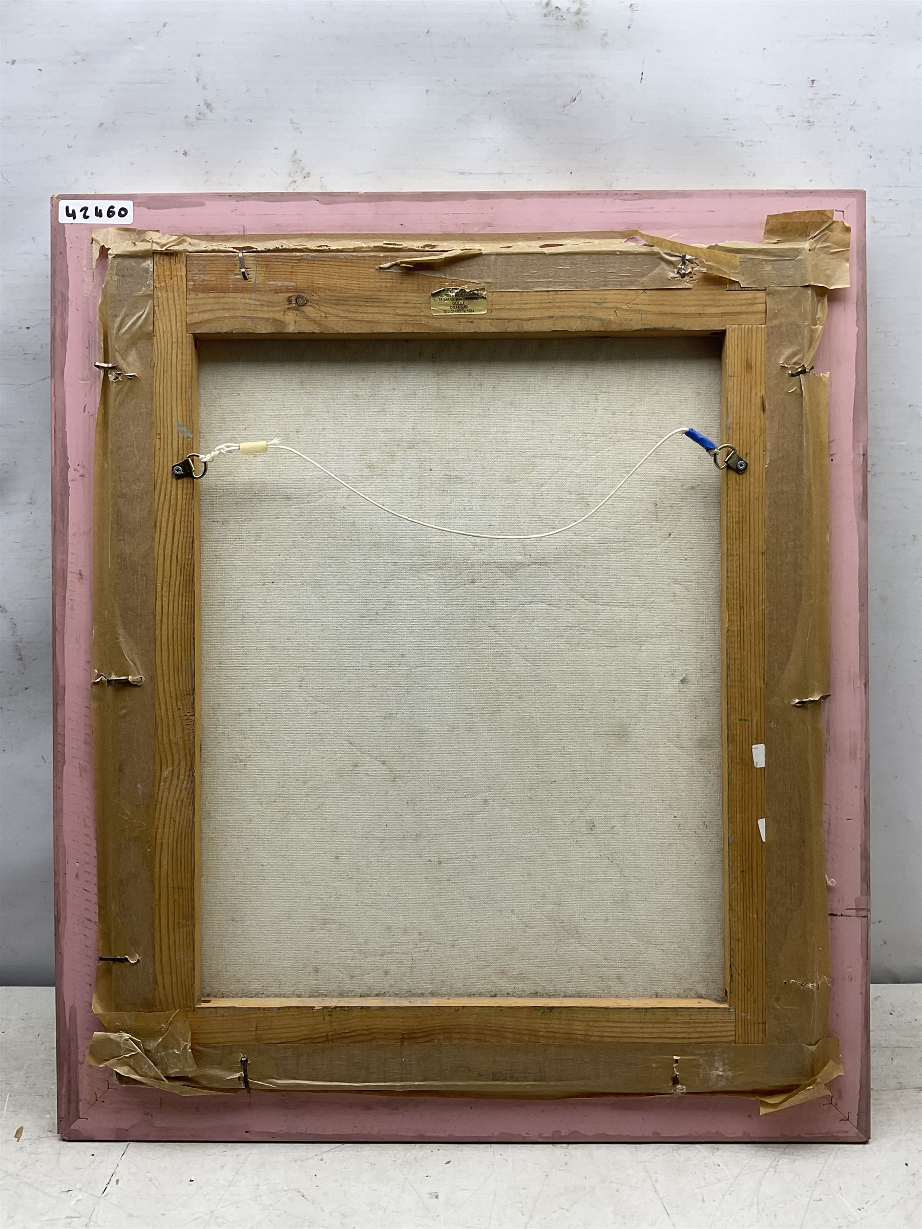 After Sir Thomas Lawrence (British 1769-1830): Mr and Mrs John Julius Angerstein, oil on canvas unsigned, titled on the mount 58cm x 49cm; After Domenico Induno (Italian 1815-1878): The Letter, oil on canvas signed 58cm x 49cm (2)