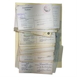 Collection of Prisoner Of War mail, including postcards, letters, envelopes, from French, Italian and other European prisoners, mainly from Germany prisoner of war camp at Stammlager  