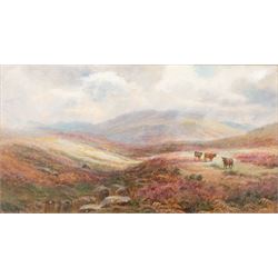 Edgar Longstaffe (British 1852-1933): 'Dartmoor', oil on board signed with monogram, title...