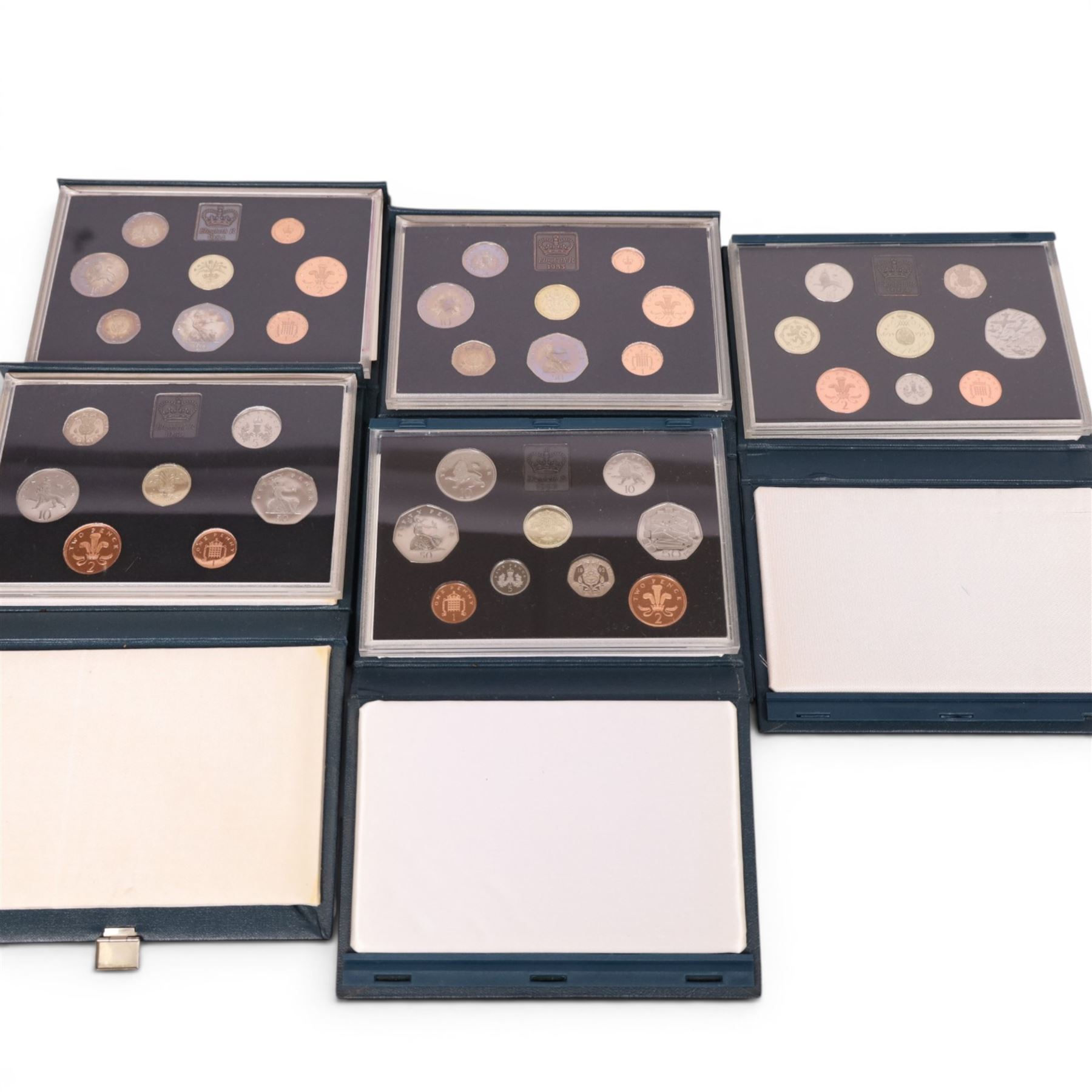 Forty-one The Royal Mint United Kingdom proof year sets, comprising 1970-2013 inclusive apart from 1989, 2009, and 2010