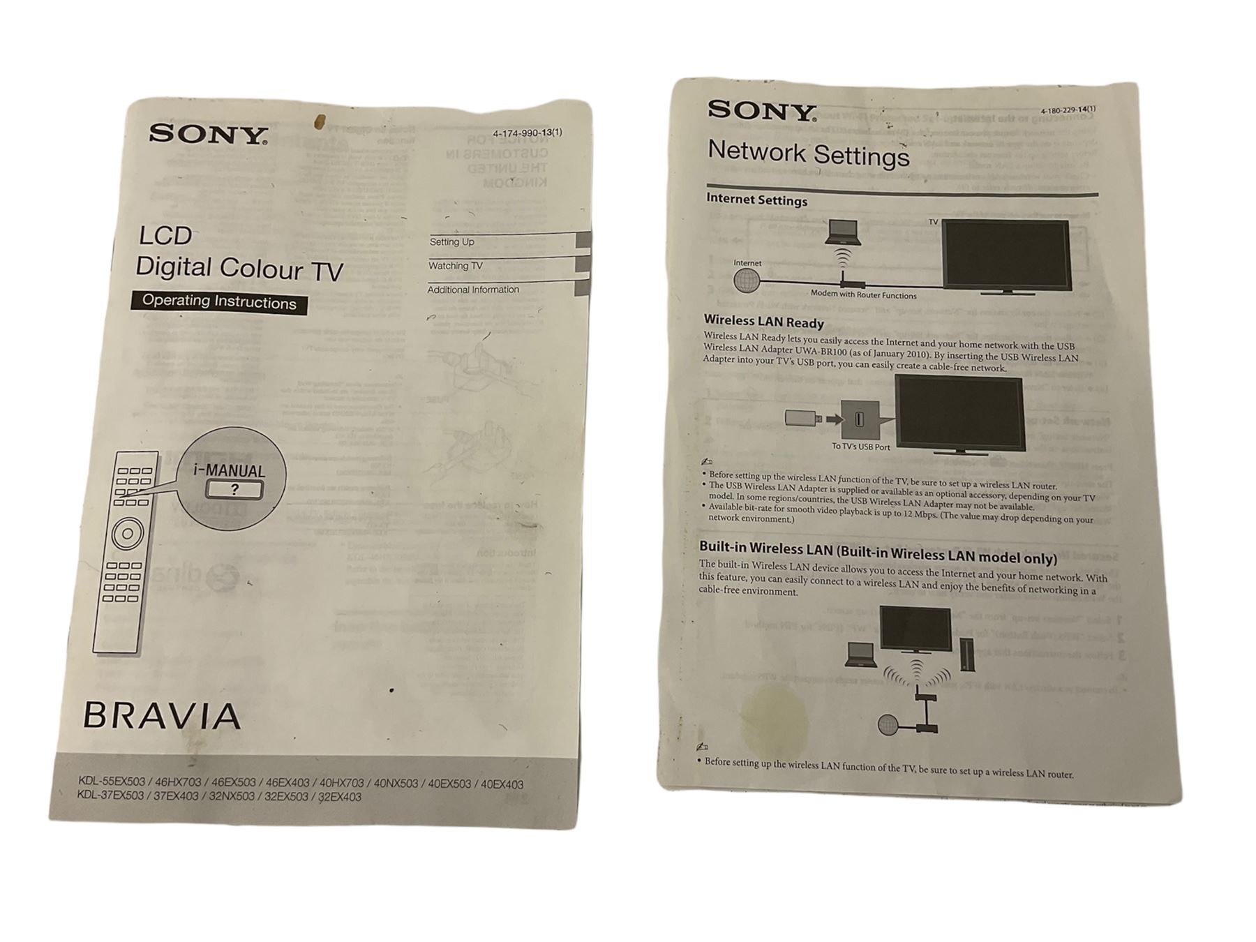 Sony Bravia KDL-37EX403 42'' television with remote 