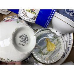 Victorian and later ceramics and glassware, to include cranberry glass, Limoges, blue and white, teawares etc