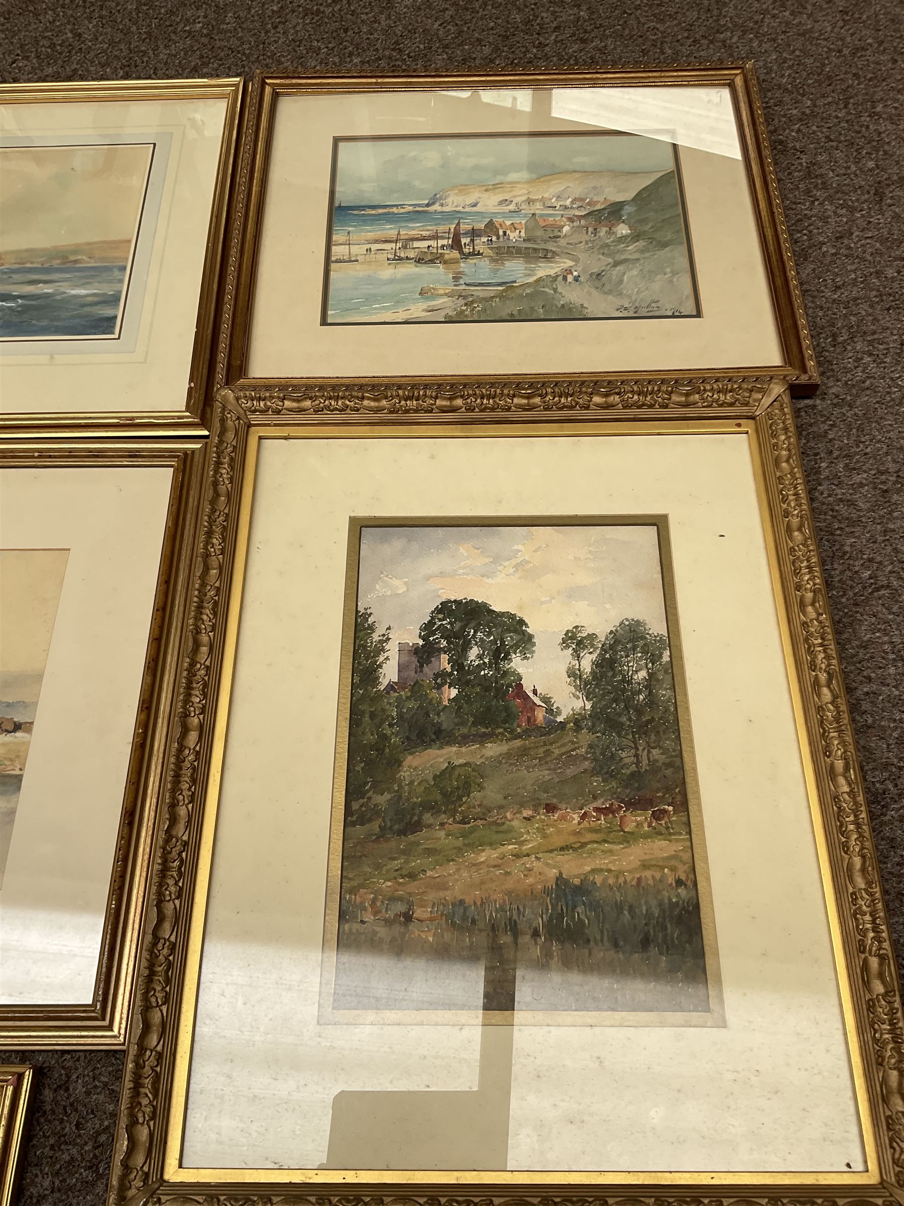 Collection of principally early 20th century watercolours, artists including Victor Noble Rainbird, George Henry Jenkins, Thomas Swift Hutton, Francis Dodd, James Aumonier, Maud Raphael Jones, John Sowden, Frank M Chase, Henry Frank Waring, etc (12)