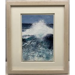 John Thornton (Northern British 1944-): 'Wave', mixed media signed with initials, titled on label verso 24cm x 16cm