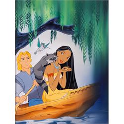 Disney Interest - Contemporary School (21st Century): Pocahontas on the River, gouache uns...