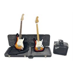 Fender style sunburst electric guitar wi