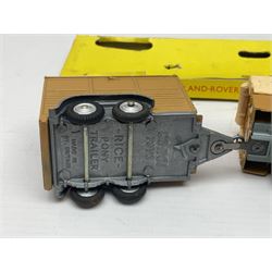 Corgi - Gift Set No.2 Land Rover with 'Rices' Pony Trailer and Pony, tan livery, in original box 