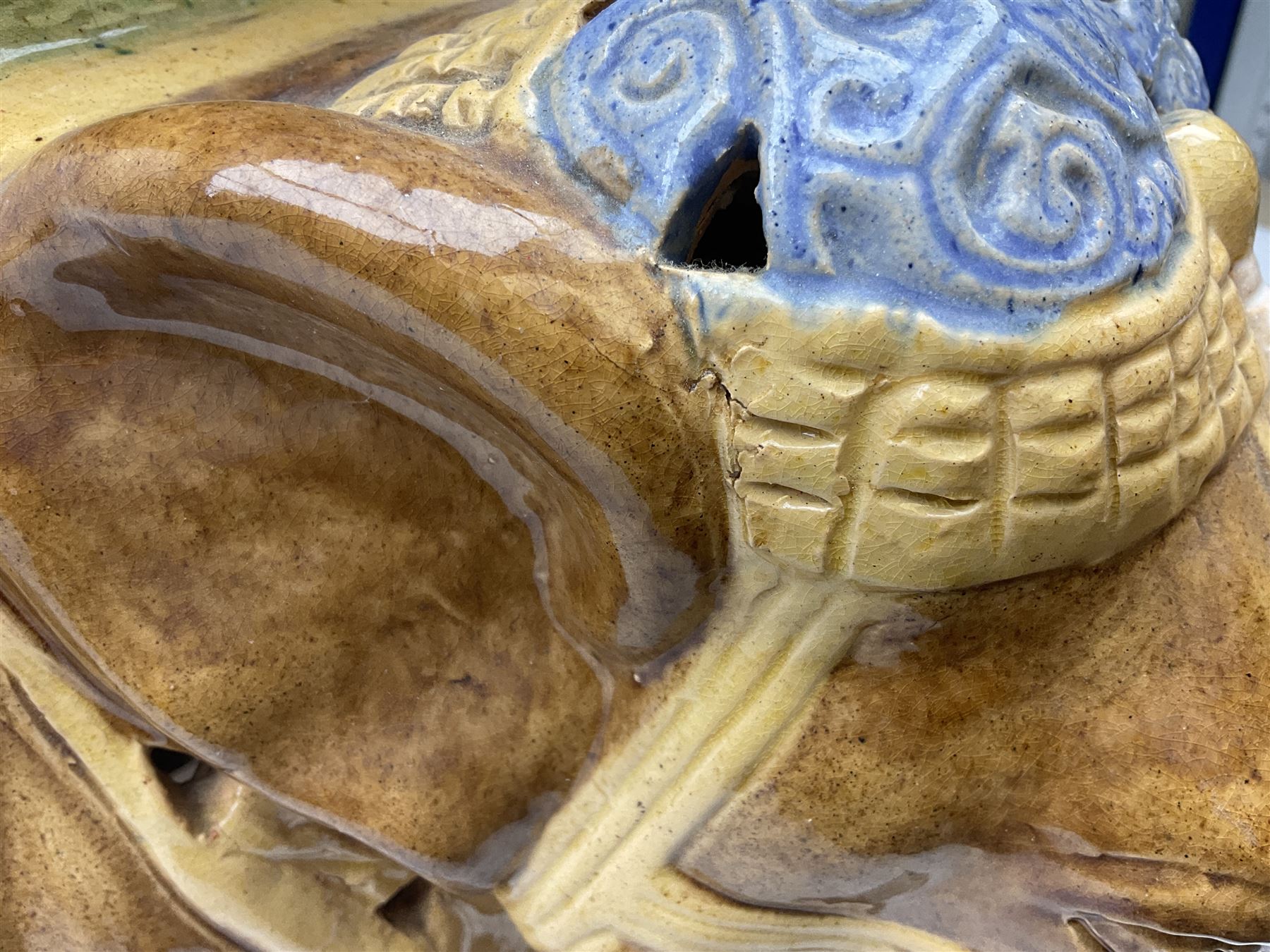 Oriental glazed ceramic elephant garden seat, H41cm