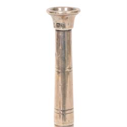 Early 20th century silver hunting horn, of typical form engraved 'South Oxfordshire Hounds W.H.B. from W. and C.F. Season 1905-6 43 Brace', marked Whippy London , hallmarked (worn and indistinct), L24cm