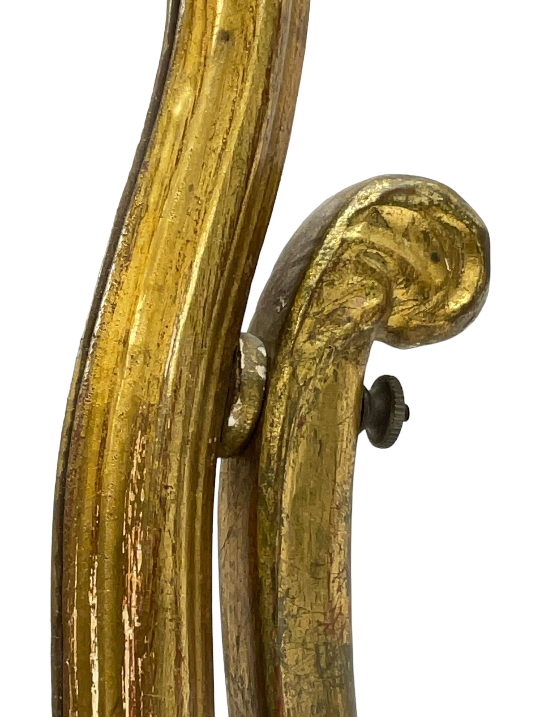 Giltwood dressing table mirror, shaped moulded frame, H46cm