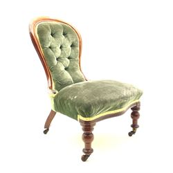 Victorian mahogany framed nursing chair