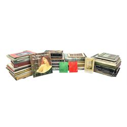 Large collection of fine art and antique reference books, to include Gordon Fleming, The Young Whistler; Sidney C. Hutchison, The History of the Royal Academy, Edward Yardley, The Life and Career of Frank Henry Mason R.B.A., R.I., R.S.M.A. 1975-1965; Brenda Roberts, The Collectors Encyclopaedia of Hull Pottery; Marcel Thomas, The Golden Age Manuscript Painting at the Time of Jean, Duc de Berry; Lindsay Errington, Tribute to Wilkie, etc. 