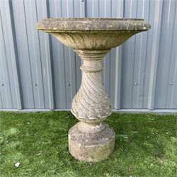 Haddon stone bird bath sundial - THIS LOT IS TO BE COLLECTED BY APPOINTMENT FROM DUGGLEBY STORAGE, GREAT HILL, EASTFIELD, SCARBOROUGH, YO11 3TX