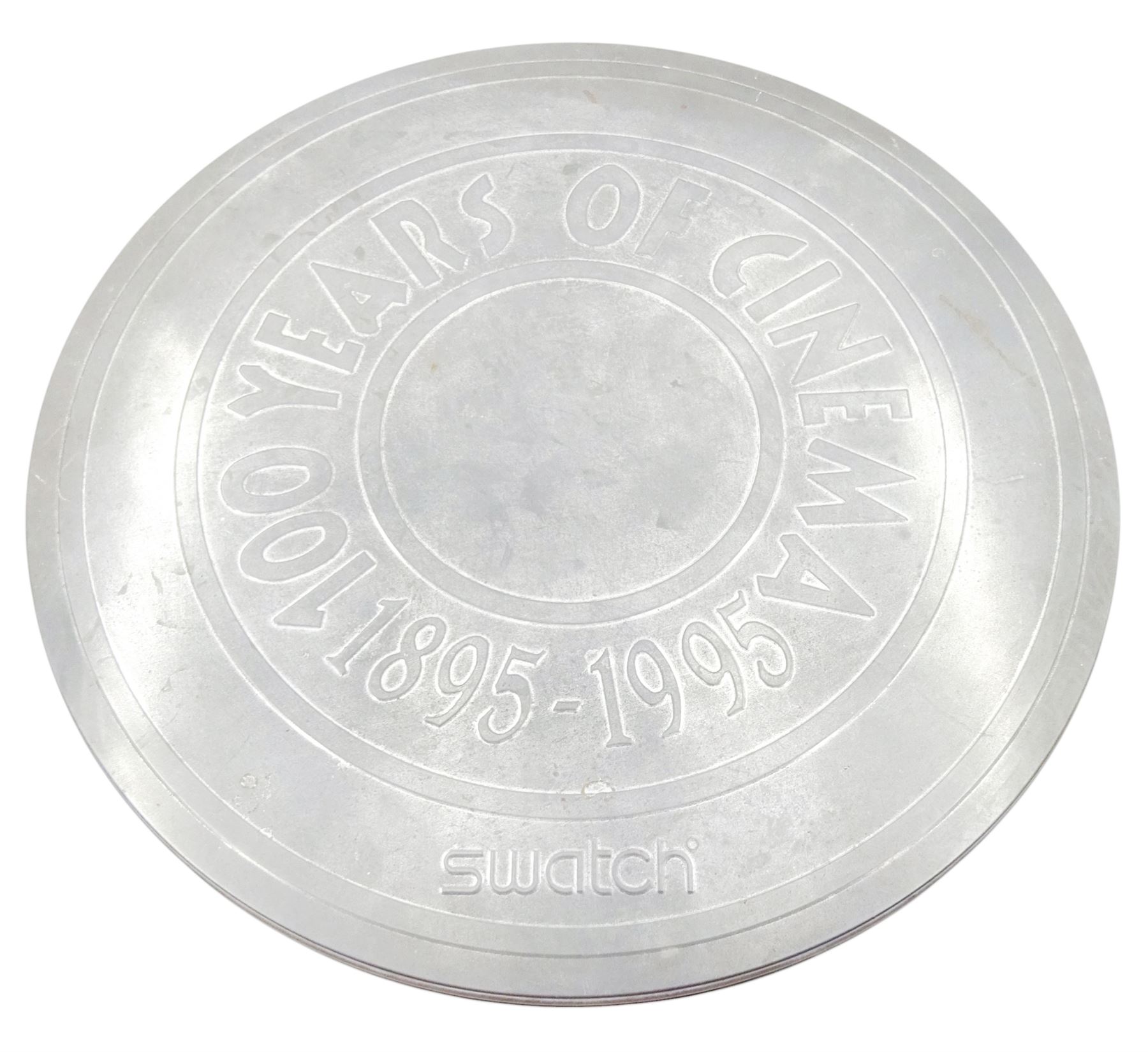 Swatch 100 years of Cinema three quartz wristwatches, each watch with mini film by Robert Altman, Pedro Almodovar and Akira Kurosawa, boxed with mini projector