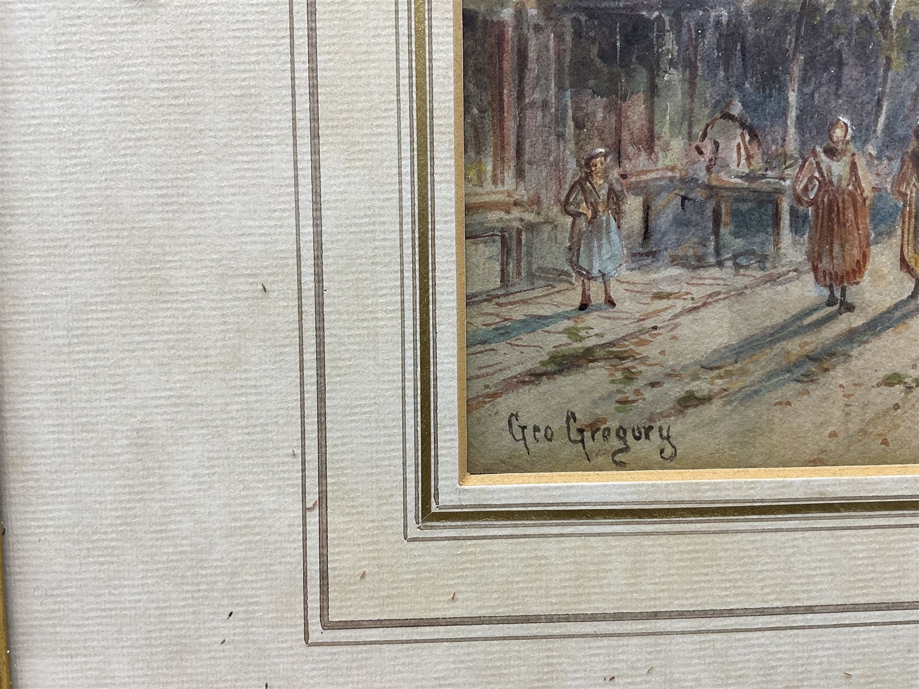 George Gregory (British 1849-1938): French Street Scenes, pair watercolours signed, one titled 'Tréguier - Brittany' verso 24cm x 17cm (2)