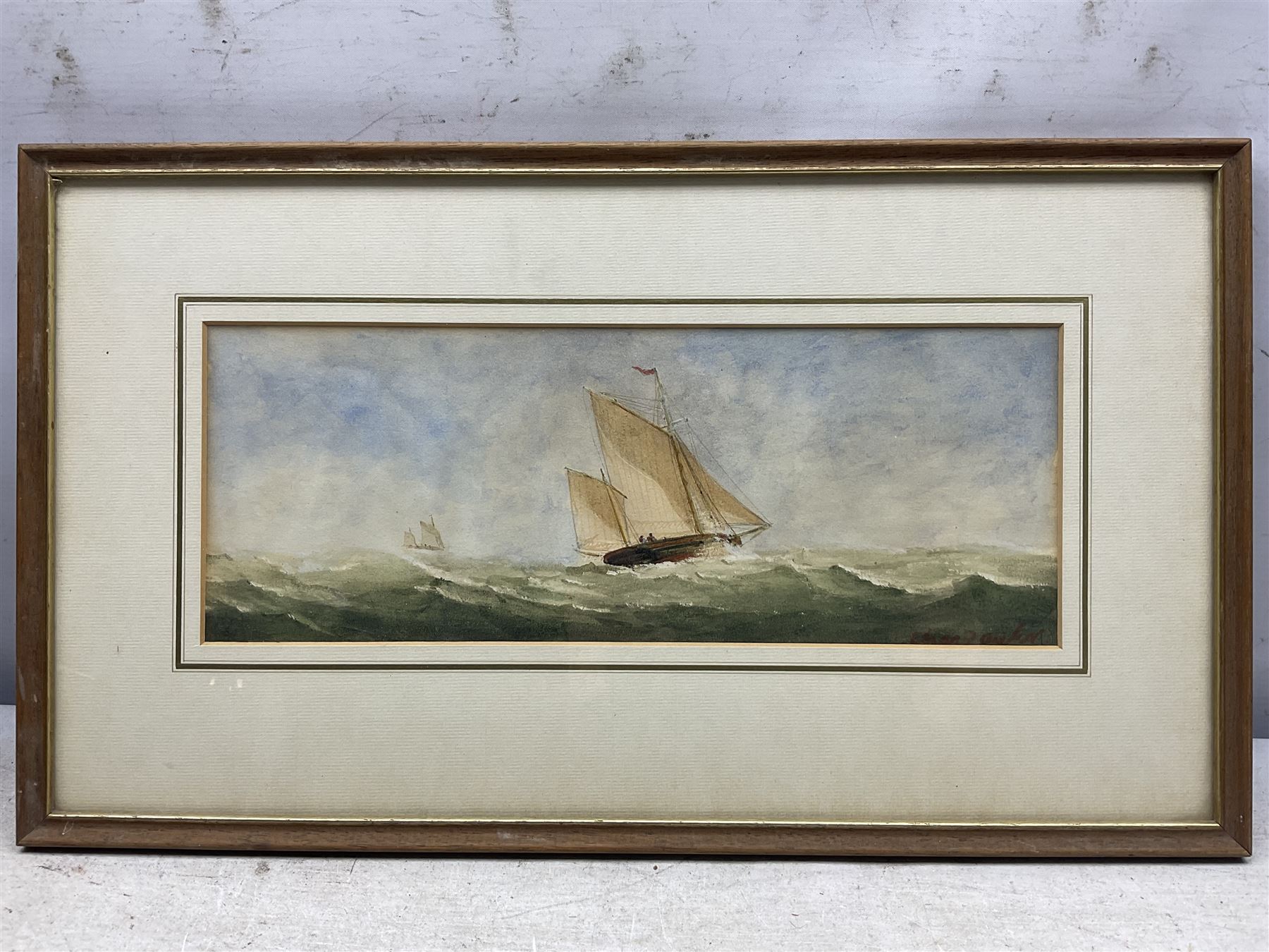 Charles Taylor Junior (British fl.1841-1883): Shipping Off the Coast, two watercolours signed, one indistinctly inscribed verso, max 37cm x 58cm (2) (one unframed)