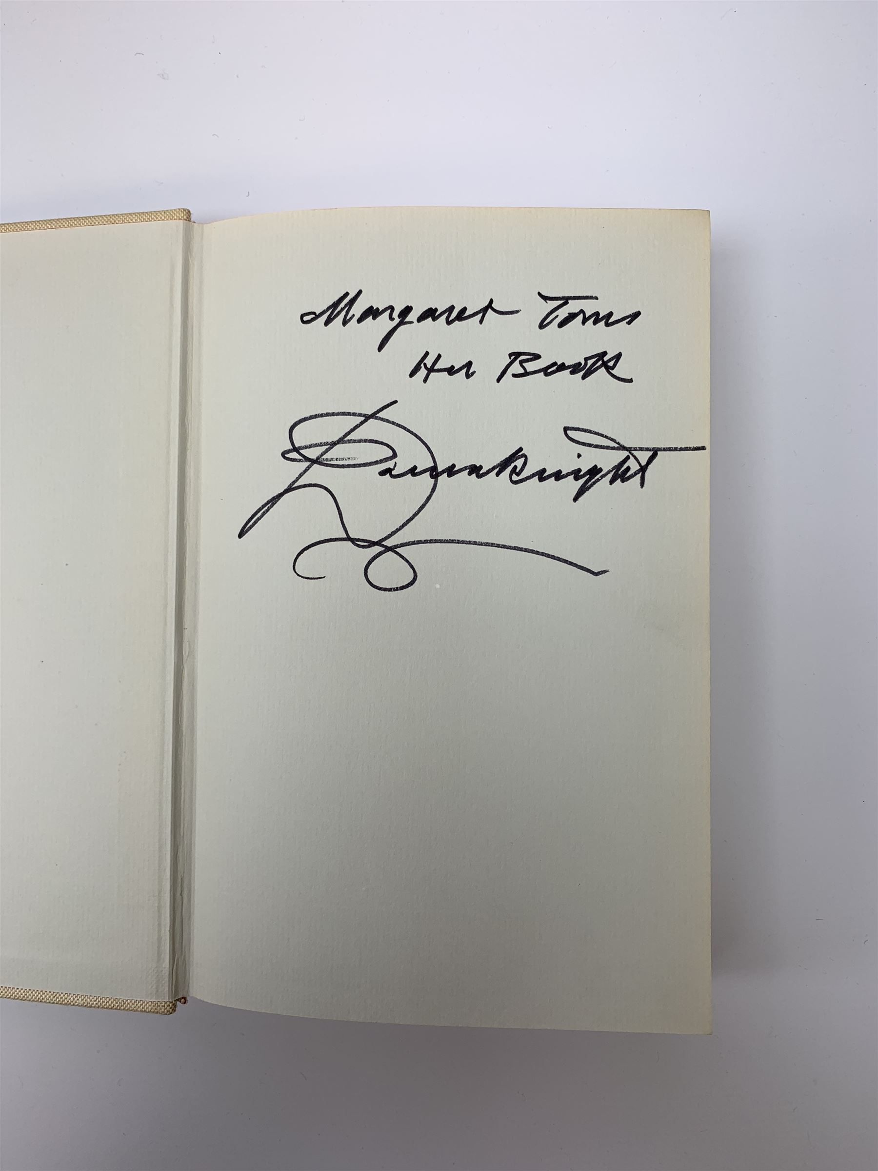 Laura Knight, The Magic of a Line, The Autobiography of Laura Knight, 1965, William Kimber, London, signed in black pen by Laura Knight, together with a postcard signed Laura K. 