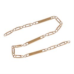9ct gold jewellery oddments, including stone set brooch front and two chains