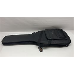 Mexican Fender Jaguar electric guitar with Humbucker pick-ups and tremolo arm, serial no.MX16741977, L101cm; in soft carrying case