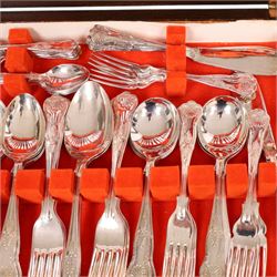 Kings pattern canteen of cutlery by Webber and Hill