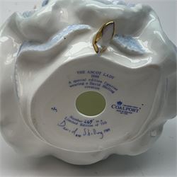 Coalport The Ascot Ladies set of six figures, comprising 1984, 1985, 1986, 1987,1988 and 1989, all with certificates and original boxes