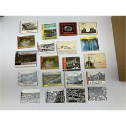 Large quantity of predominantly photographical postcards to include examples of local interest, 19th century examples, fold out booklets, etc in three boxes