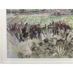 Angus Bernard Rands (Yorkshire 1922-1985): Autumn Landscape, pastel signed 44cm x 63cm 