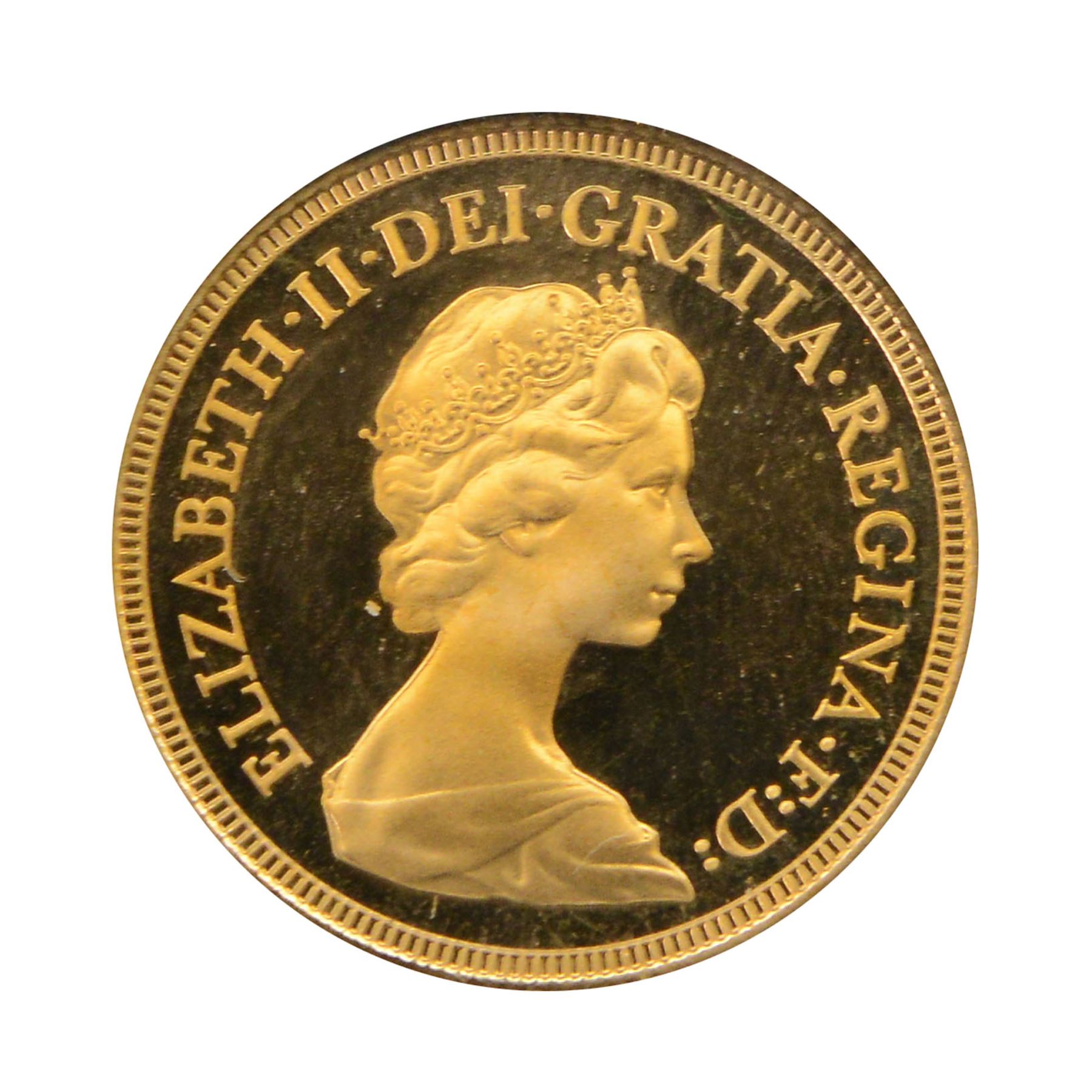 Queen Elizabeth II 1979 gold proof full sovereign coin, cased