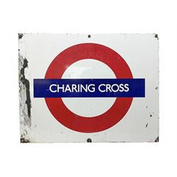 Enamel station sign for Charing Cross in