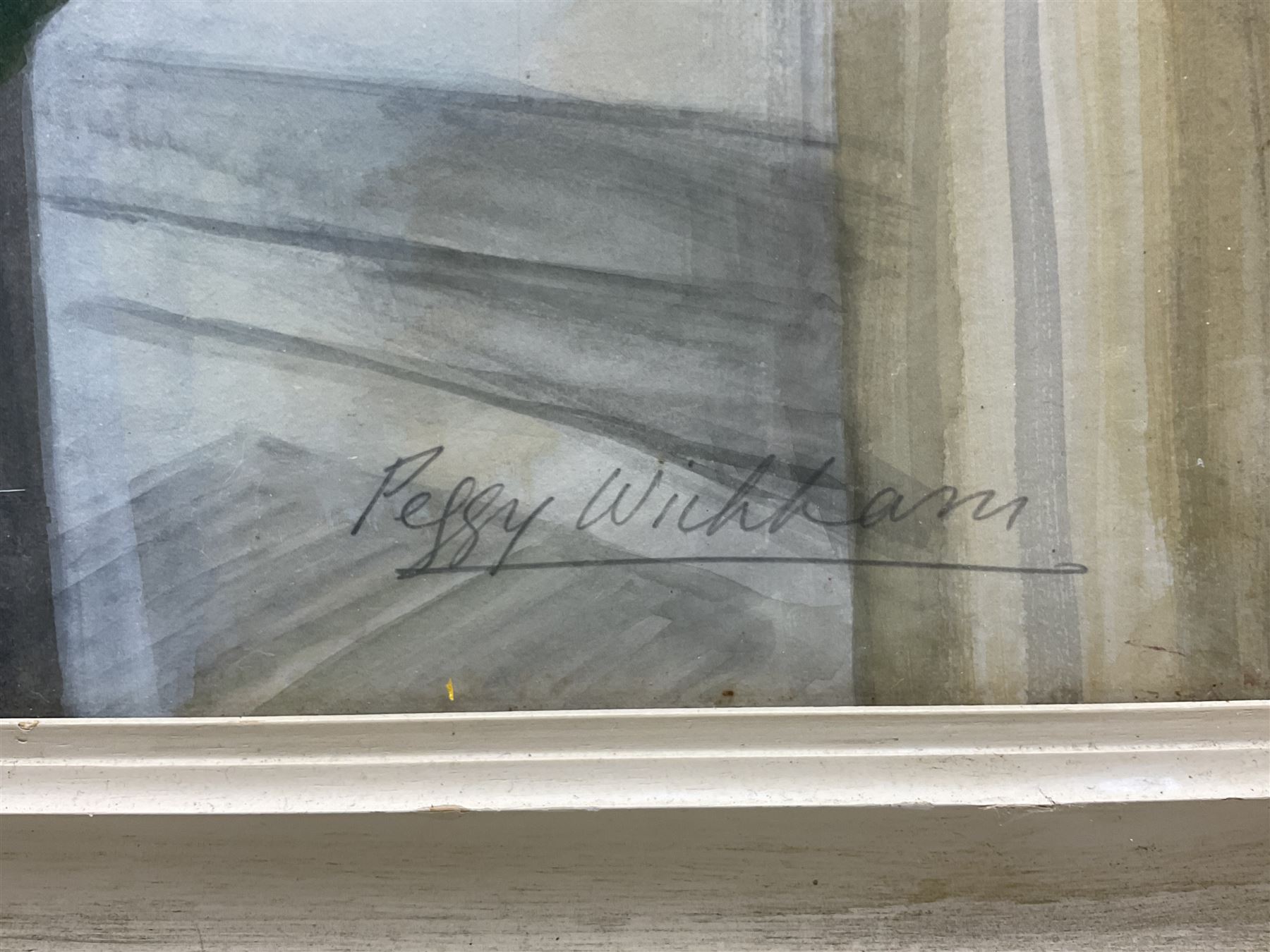 Peggy Wickham (British 1909-1978): 'Summer Flowers', watercolour signed, titled on 'Friends of Abbot Hall Picture Loan Scheme' label verso 53cm x 49cm 
Notes: Wickham was the daughter of Mabel Lucy Atwell and Harold Earnshaw.