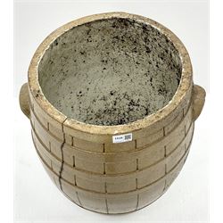 Composite stone barrel, coopered effect