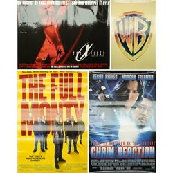 Set of four film related posters, The Full Monty 100cm x 69cm, The X Files 76cm x 100cm, W...
