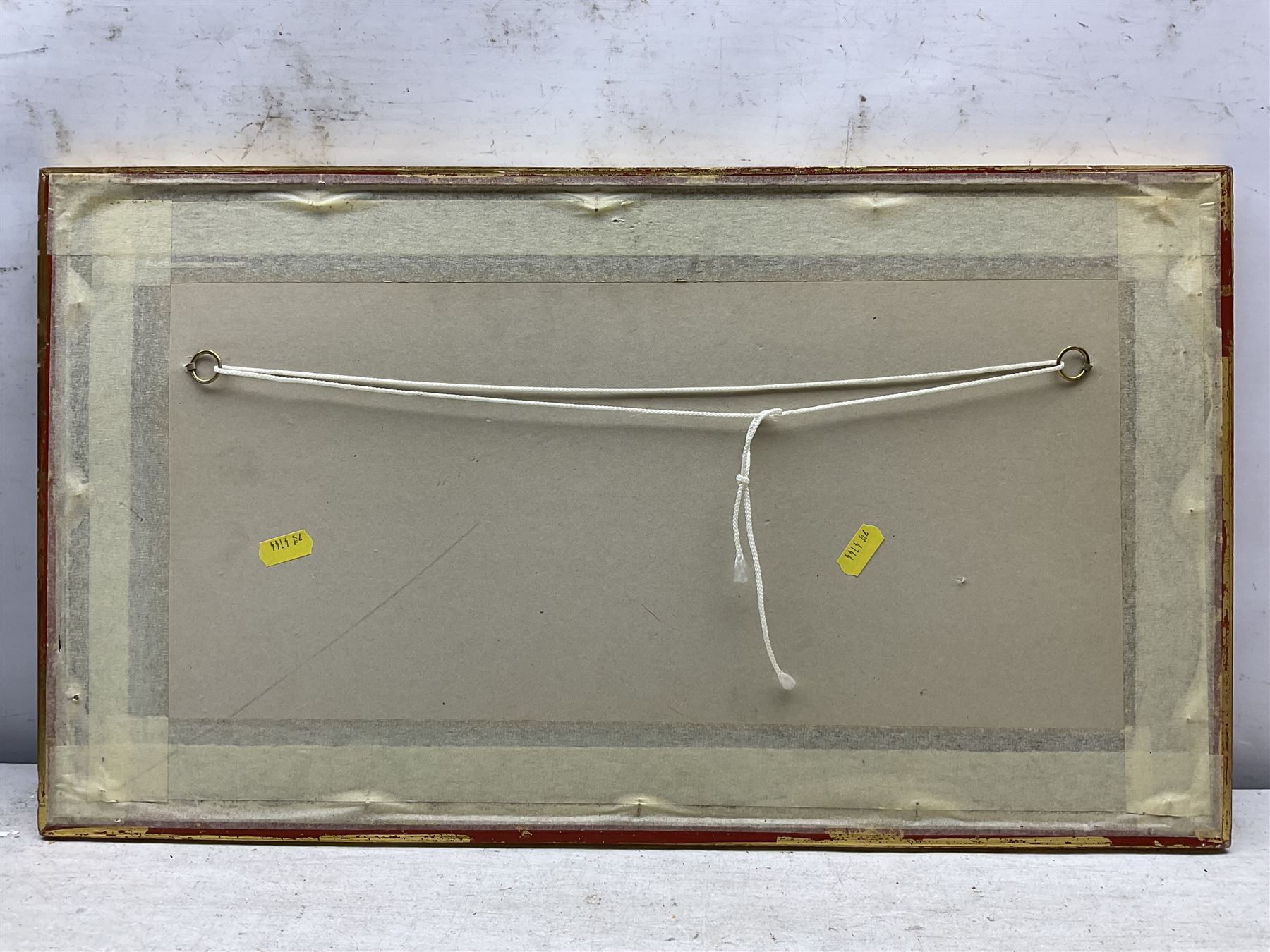 Paul Marny (French/British 1829-1914): Coastal Landscape, watercolour with scratching out signed 14cm x 40cm 