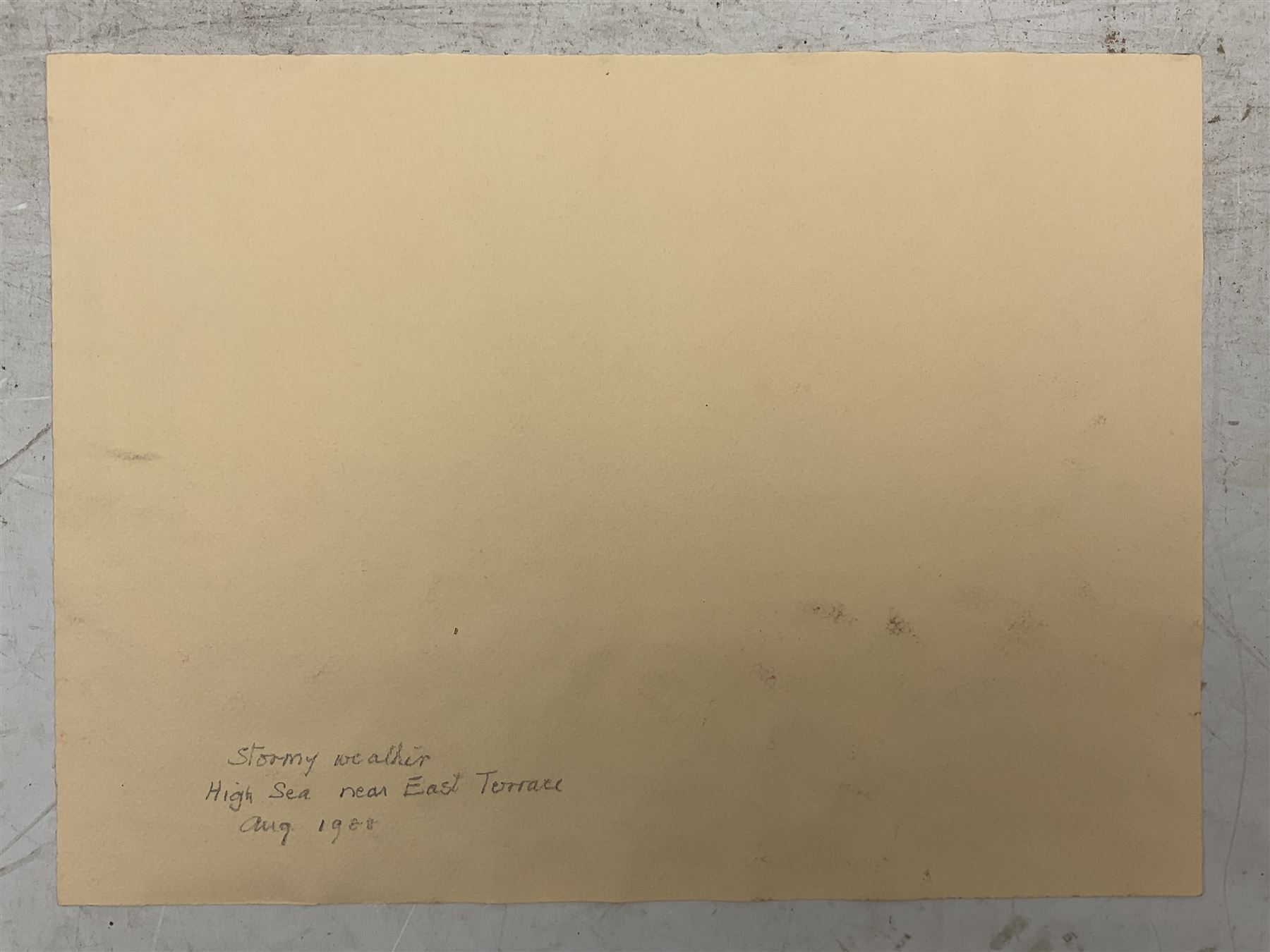 Jean Alexander (British 1911-1994): Views in Suffolk, comprising: 'Morning on the Shore - Aldeburgh July 1984', 'Sunshine on the Backwater - Aug '85 with Stephanie', 'Stormy Weather - High Sea near East Terrace Aug 1988', 'Walberswick - July 1990', 'Squally Weather near Bungay (outside Joan's house Broom Tuns) Jan 1990', 'Polzeath N. Cornwall - August 1989', and another untitled, watercolours, each signed, variously titled and dated verso, the titled 27.5cm x 37.5cm (unframed), the other 25cm x 27cm (mounted) (7)