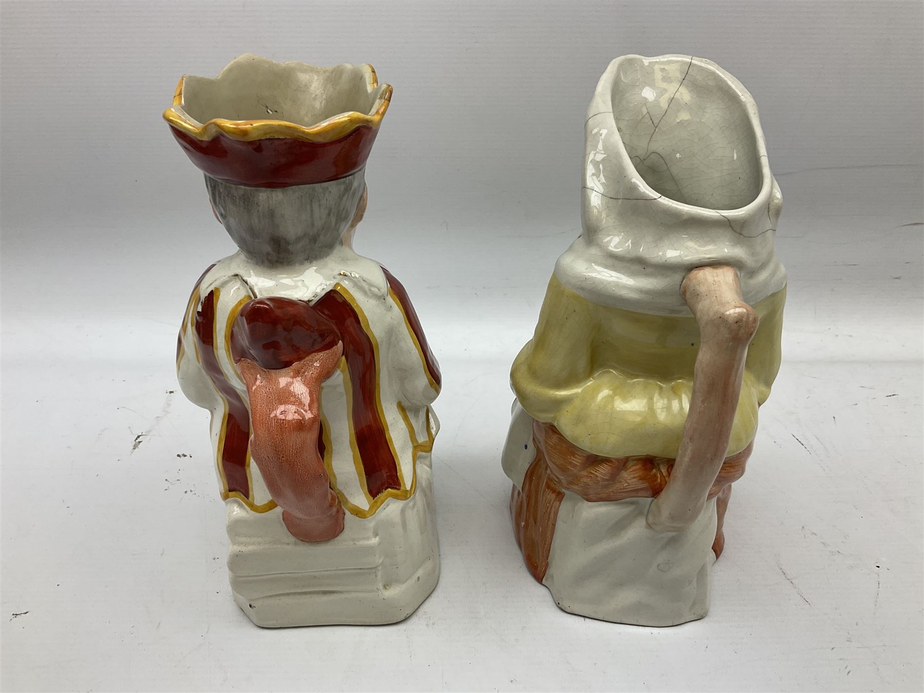 19th century and later Toby jugs comprising Staffordshire Punch and