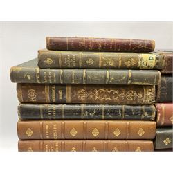 Twenty-seven 19th century leather bound books including The History of Napoleon Edited by R.H. Horne.1841; The Great Diamonds of the World by Edwin W. Streeter. 1882 Second edition; works by Voltaire; etc (27)