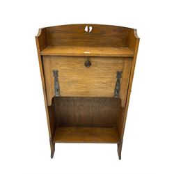 Early 20th century oak fall front writin