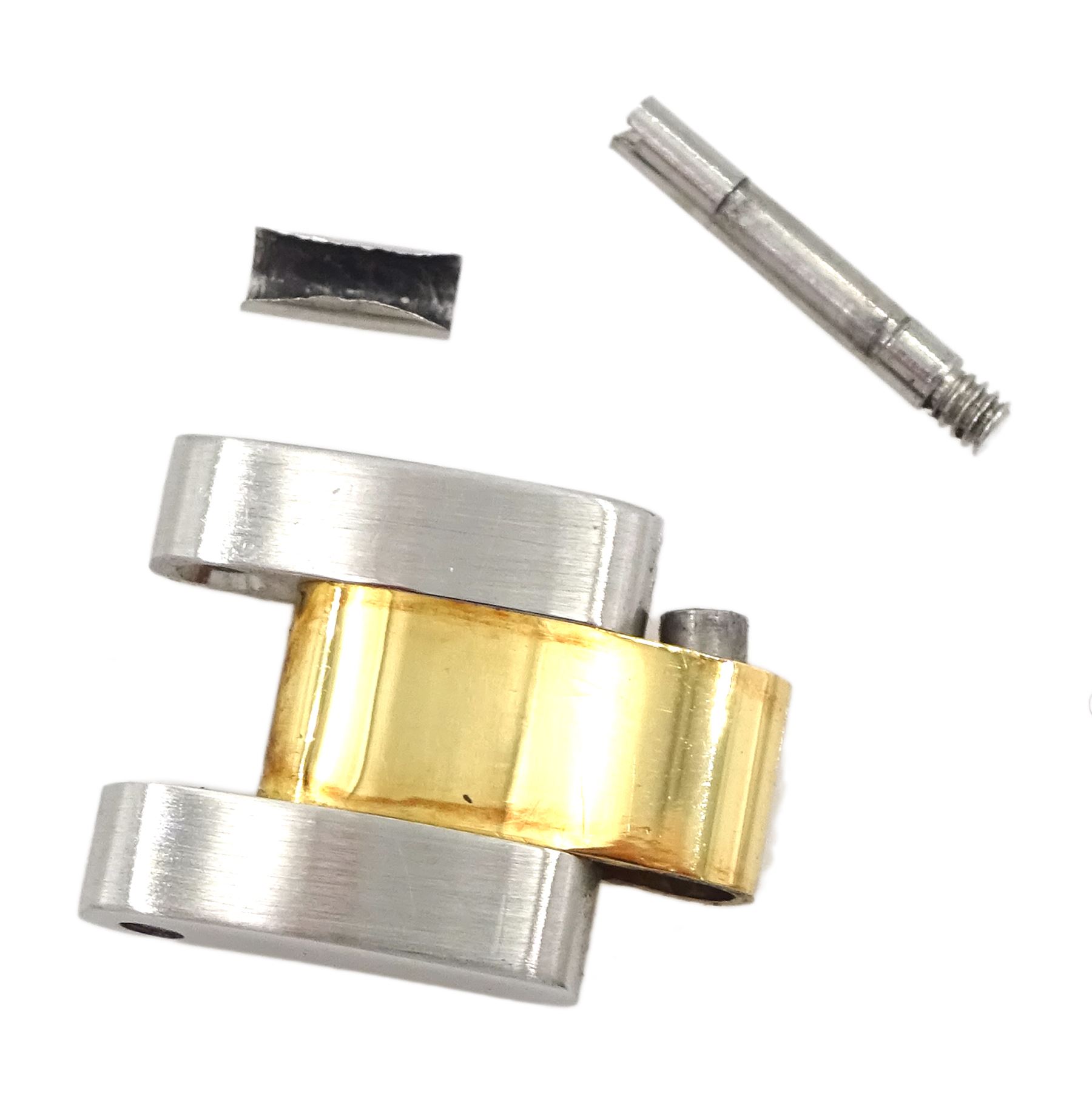 Rolex Oyster Perpetual ladies gold and stainless steel wristwatch, circa 1997, Ref. 67483, bronze/golden sunburst dial, on Oyster gold and stainless steel strap, with fold-over clasp