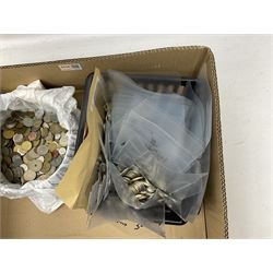 Collection of Great British and World coins including pre decimal and pre Euro coinage and various international banknotes, including India, Saudi Arabia, Jordan, etc