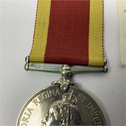 Victoria China War Medal 1900 awarded to J.T. Tosh A.B. H.M.S. Bonaventure; with ribbon