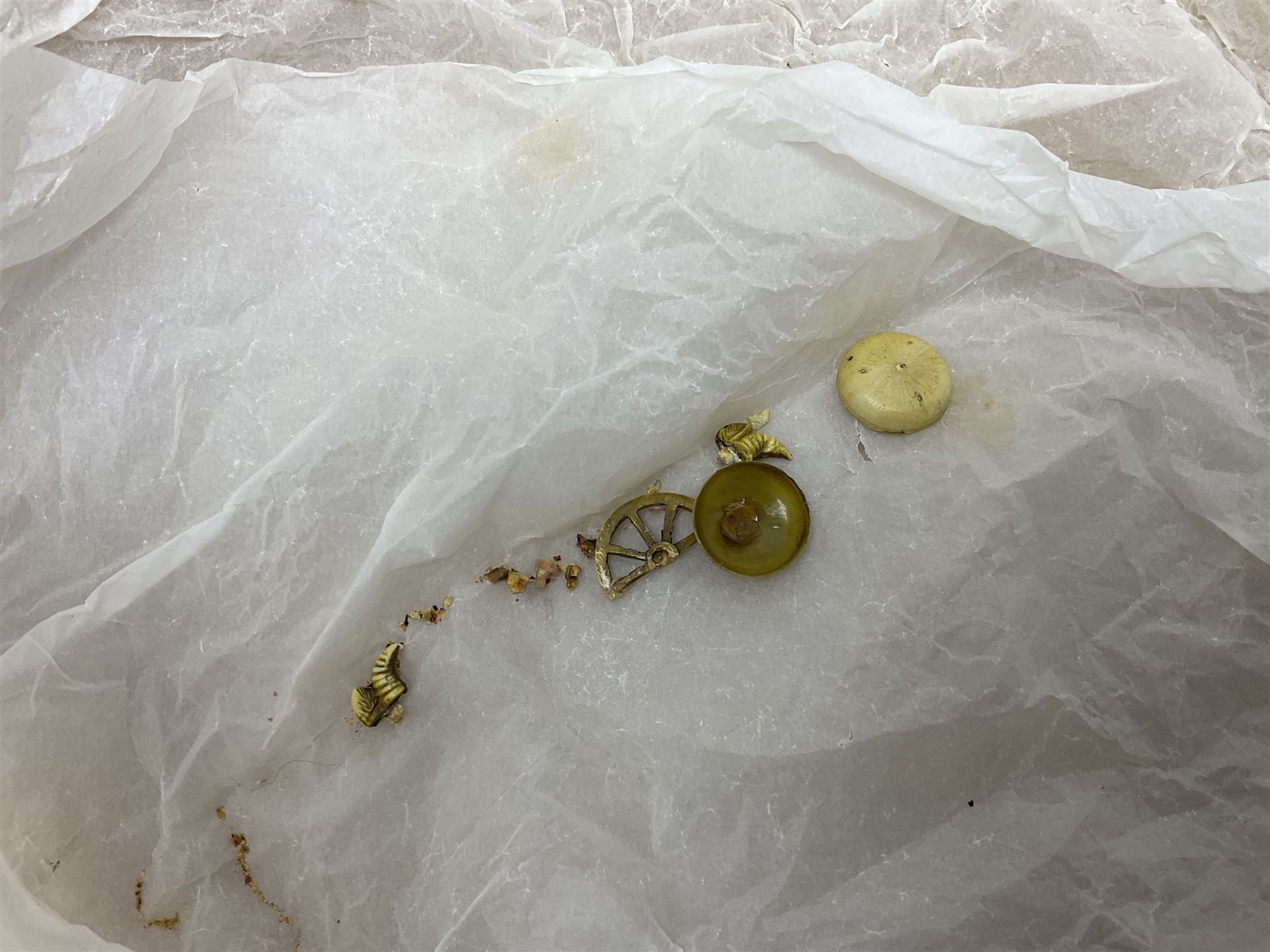 Collection of Japanese celluloid figures, including Rickshaw groups, fishing scene, oxen etc 