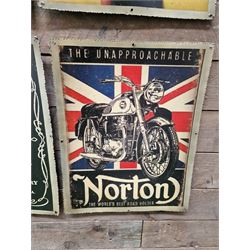 Set of six metal vintage style signs - THIS LOT IS TO BE COLLECTED BY APPOINTMENT FROM DUGGLEBY STORAGE, GREAT HILL, EASTFIELD, SCARBOROUGH, YO11 3TX