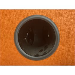 English made Orange 'Voice of the World' bass guitar speaker cabinet; 400 watts 8 ohms; serial no.OBC210M-00519-0615; L62cm